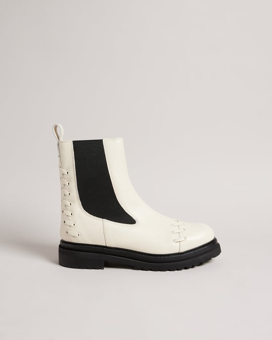 Ted Baker Lukki Chelsea Boot With Whipstitch Detail, Natural