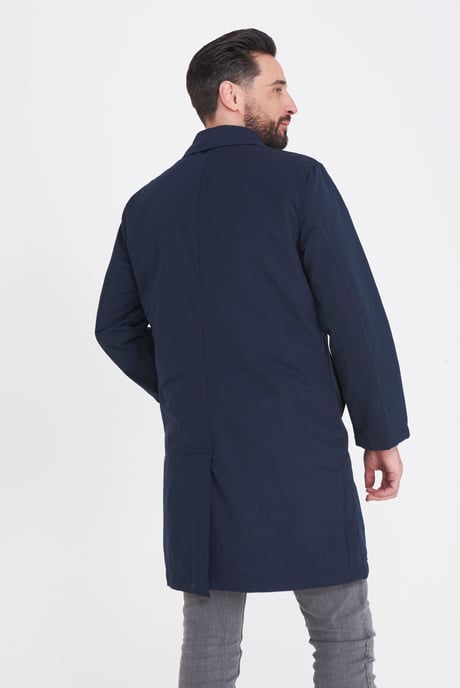 Carter & Jones Fleece Lined Raincoat in Navy