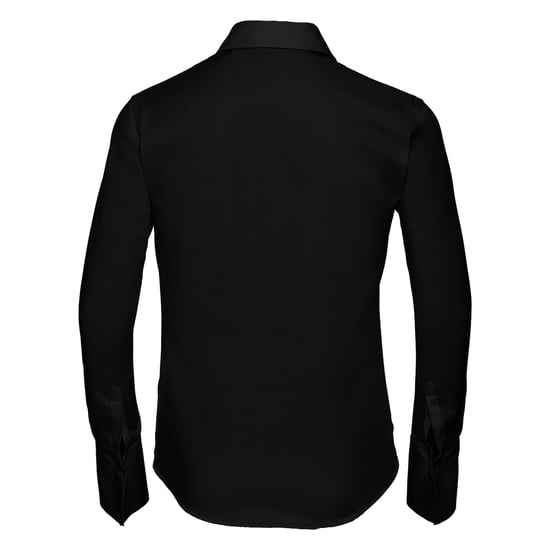 Russell Collection Dames/Dames Ultimate Shirt Met Lange Mouwen (Zwart) - Image 2