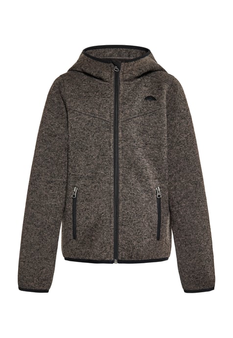 Schmuddelwedda Gebreide fleeceblouse meisjes (kinderen) grijs melange - Image 1