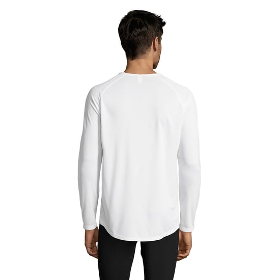 SOLS Heren Sportief T-Shirt met lange mouwen (Wit) - Image 2