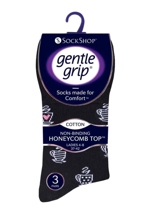 6 paar sokken zonder elastiek damessokken met zachte grip - GG171 - Image 2