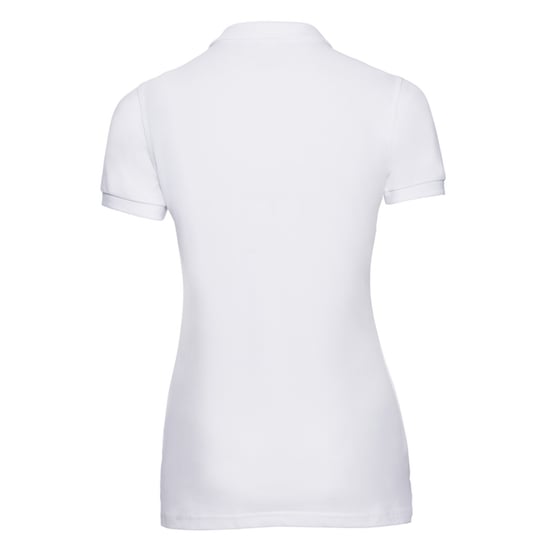 Russell Dames/Dames Stretch Slim Poloshirt (Wit) - Image 2