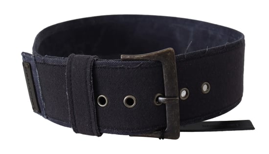 Ermanno Scervino Women's Black Leather Wide Buckle Waist Luxury Belt