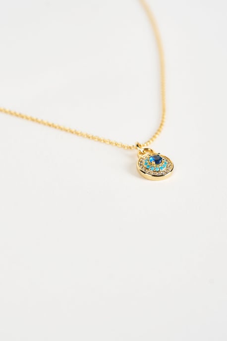 Circle Lock Necklace in Gold
