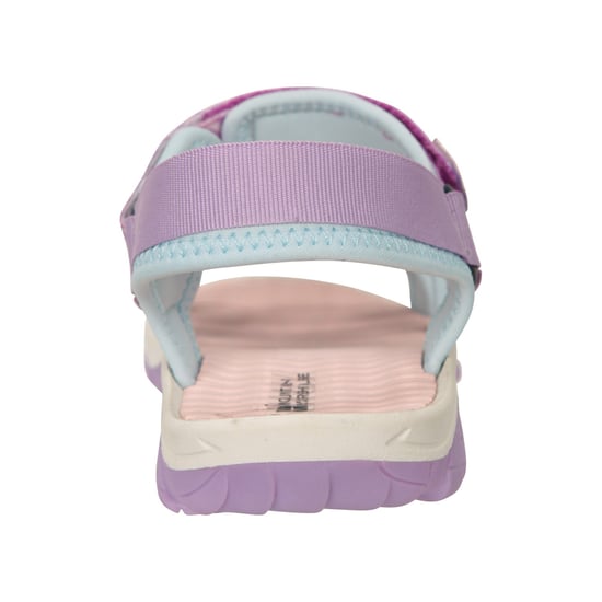 Mountain Warehouse Kinder-/kids sandalen met ton-sur-ton streep en 3 drukknopen (Paars) - Image 2