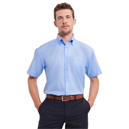 Russell Collection Heren Ultimate Shirt Met Korte Mouwen (Heldere lucht) - Image 2