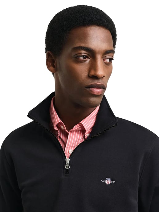 Gant | Mens Embroidered Shield Half Zip Sweatshirt