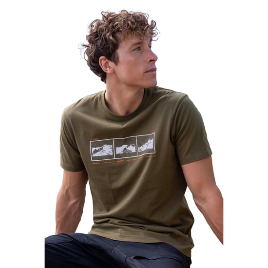 Mountain Warehouse Heren 3 Peaks Biologisch Katoenen T-Shirt (Groen) - Image 1