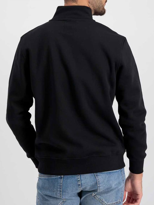 Alpha Industries Half Zip Trui SL Zwart - Image 2