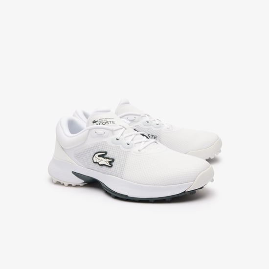 Men's Lacoste Golf Point Trainers in White Green - Image 2