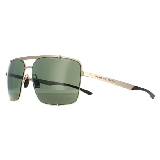 Porsche Design Aviator Mens Light Gold Black Green P8919