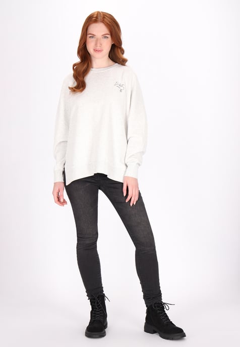Dreimaster Sweatshirt Dames wol wit melange - Image 2