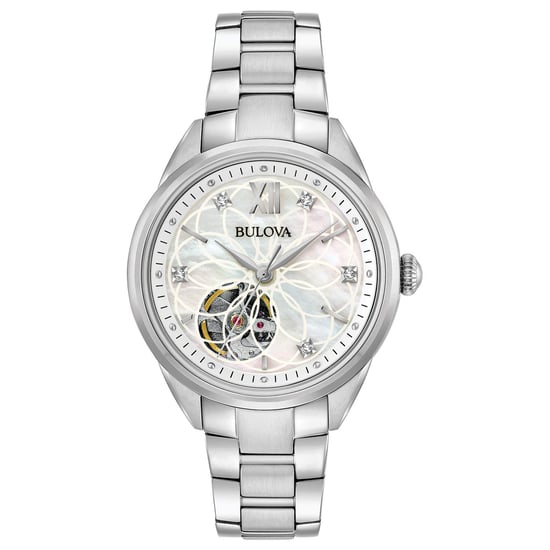 Bulova Automatic Ladies dameshorloge Zilverkleurig 96P181 - Image 1