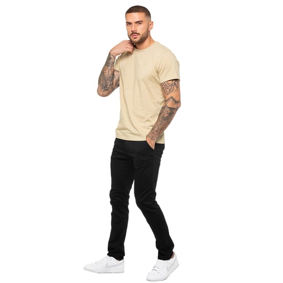 Enzo | Mens Crew Neck T-Shirt - Stone