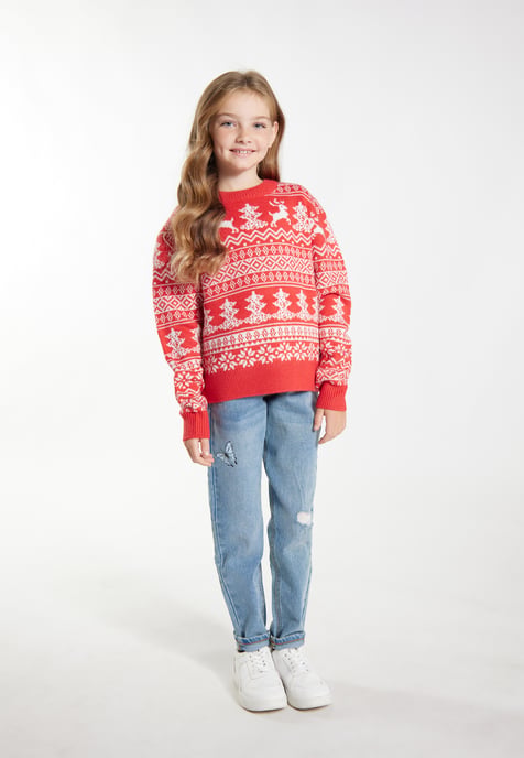 Mymo Jumper meisjes (kinderen) rood wit - Image 2