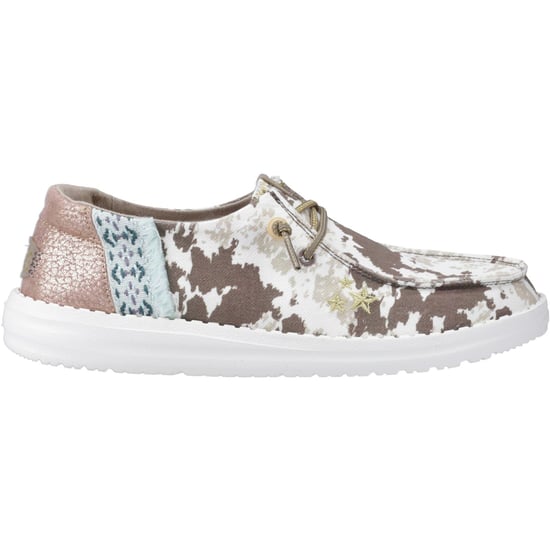 HEYDUDE Wendy Disco Koe Katoen Vrouwen Tan Loafers - Image 5