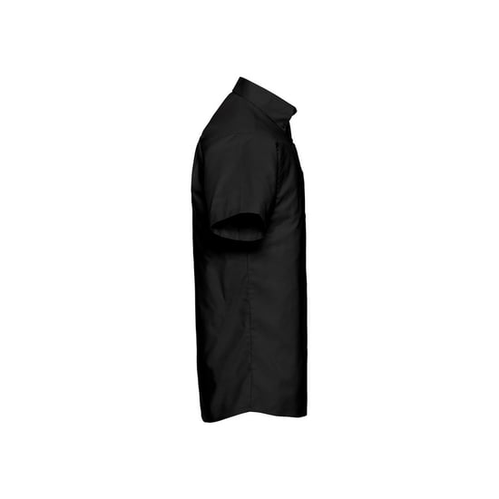 Russell Collection Heren Oxford Easy-Care overhemd met korte mouwen (Zwart) - Image 3