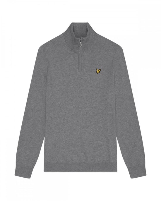Lyle & Scott Katoen Merino Heren Kwartrits Truien - Image 1