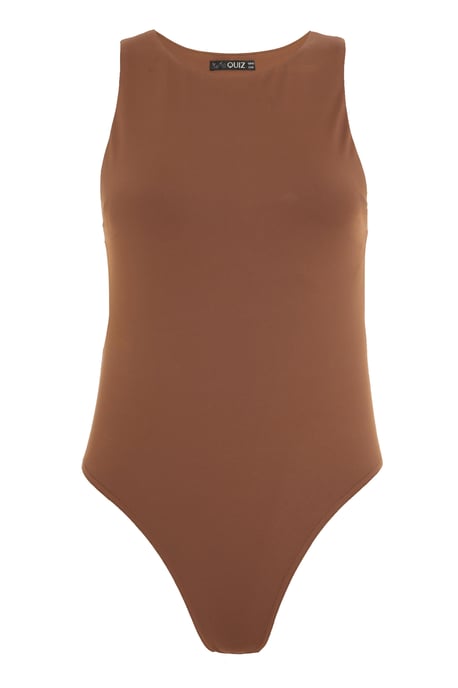 Brown Racer Bodysuit
