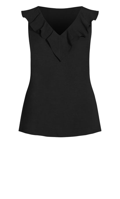 EVANS Women's Frill Vest - black