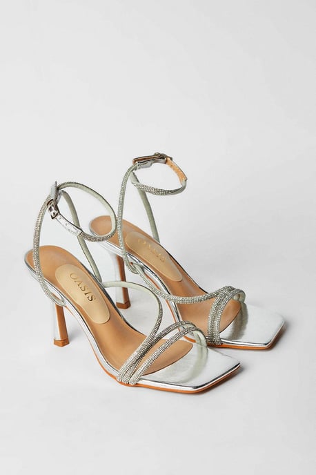 Valencia Diamante Asymmetric High Stiletto Sandals - Image 3