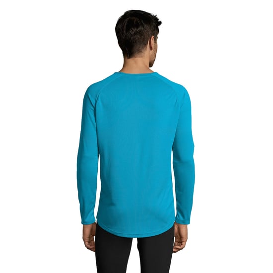 SOLS Heren Sportief T-Shirt met lange mouwen (Aqua) - Image 2