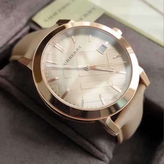 Burberry BU9014 Tan Dial Leather Strap Women's Watch