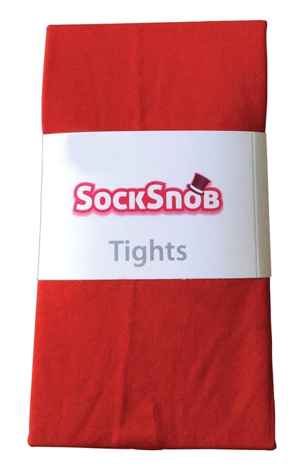 Dames 80 denier ondoorzichtige effen gekleurde panty's - Vuur Rood - Image 2