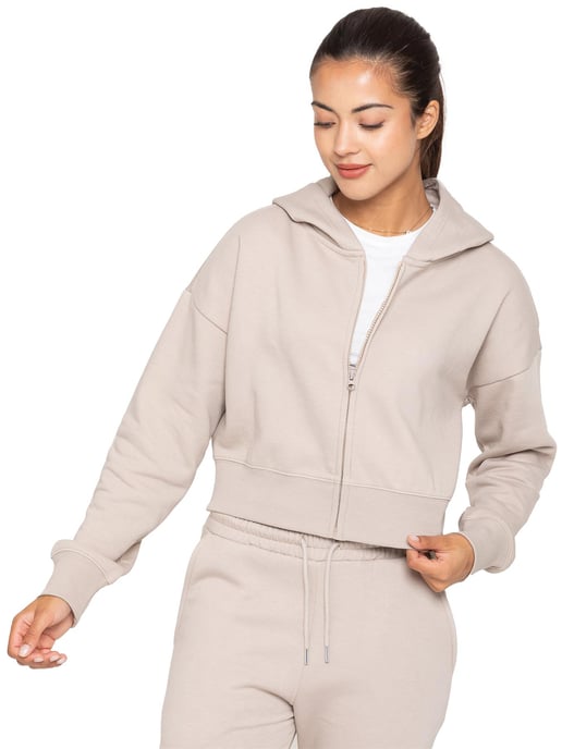 Enzo | Dames Crop Zip Hoodie Tracksuit Set - Image 4