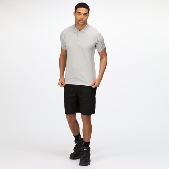 Regatta Heren Coolweave Korte Mouwen Poloshirt (Zilvergrijs) - Image 4
