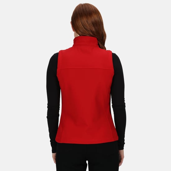 Regatta Womens/Ladies Flux Softshell Bodywarmer / Sleeveless Jacket (Water Repellent & Wind Resistant) (Classic Red)