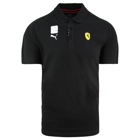 Puma Dry Cell Scuderia Ferrari Polo Shirt Short Sleeve Black Mens Top 762387 02