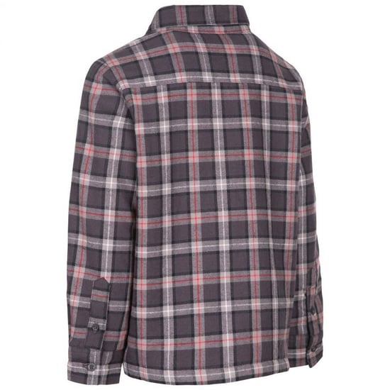 Trespass Childrens/Kids Average Long Sleeved Gingham Shirt (Dark Grey Check)