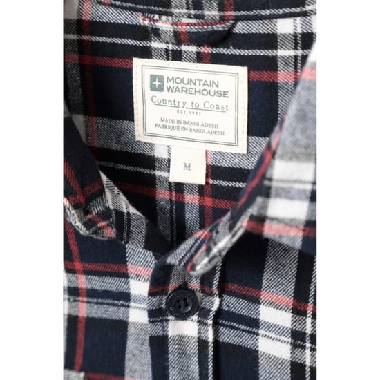Mountain Warehouse Mens Trace Flannel Long-Sleeved Shirt (Blue)
