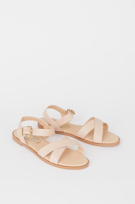 Wide Fit Florence Cross Strap Flat Sandals - Image 3