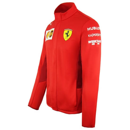 Puma Scuderia Ferrari Long Sleeve Zip Up Red Mens Softshell Jacket 763021 02