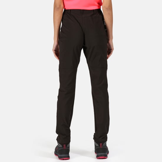 Regatta Womens/Ladies Highton Walking Trousers (Black/Dark Cerise)