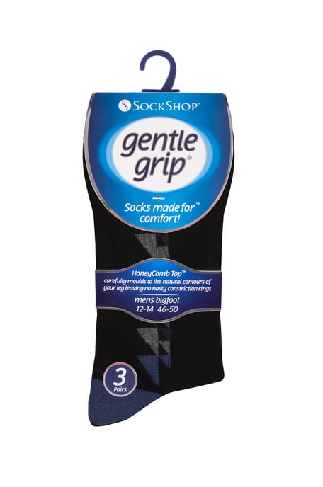 6 paar sokken zonder elastiek herensokken met zachte grip 39-45 Uk - MGG34 - Image 2