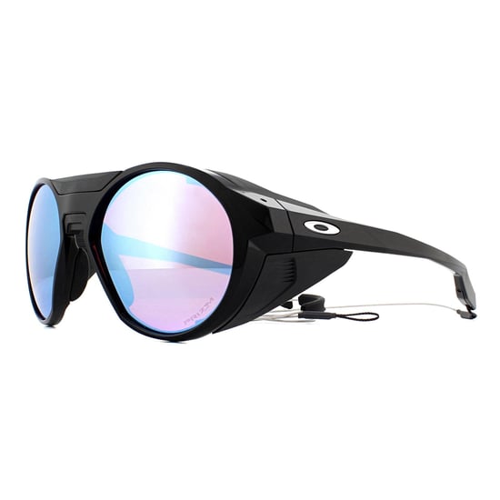 Oakley Wrap Unisex Polished Black Prizm Snow Sapphire Sunglasses