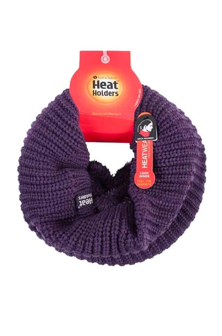 Dames Winter Fleece Gevoerde Thermische Nekwarmer - Paars - Image 2