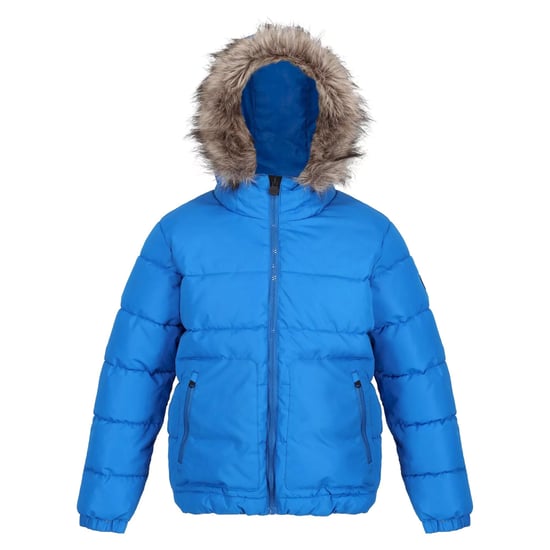 Regatta Childrens/Kids Faux Fur Trim Parka (Blue)