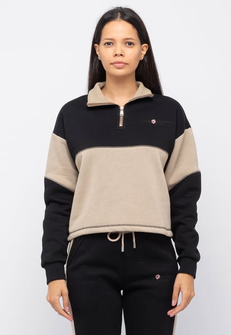 Tom Barron Ladies Floral Embroidered Half-Zip Tracksuit