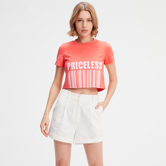 Typo print crop t-shirt - Image 3