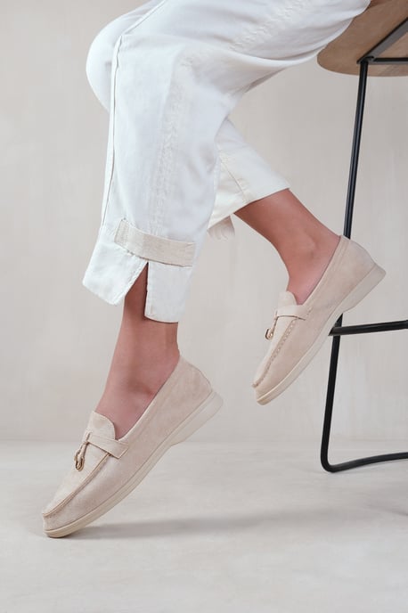 Where's That From Womens 'Pegasus' Slip On Trim Loafers With Accessory Detailing - Image 1