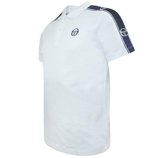 Sergio Tacchini Mens Foley Polo Shirt Taped White Top 38731 100