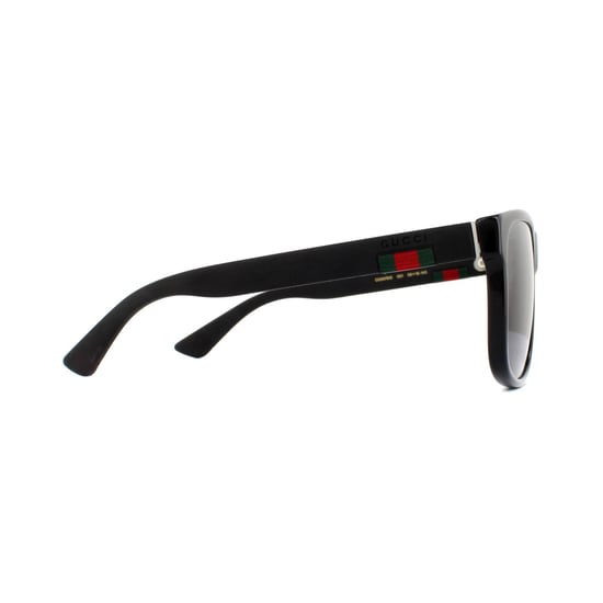 Gucci Sunglasses GG0010S 001 Black Rubber Grey