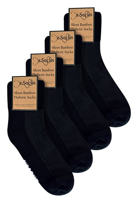 Dr.Socks - Bamboe diabetische enkelsokken voor heren - Zwart - Image 2