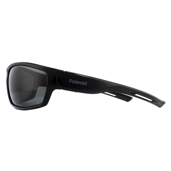 Polaroid Sport Wrap Mens Black Grey Polarized Sunglasses