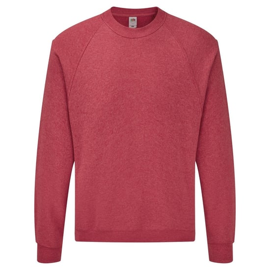 Fruit Of The Loom Heren Raglan Mouwen Belcoro® Sweatshirt (Heather Rood) - Image 1